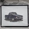 Original Black 1991 GMC Syclone Pickup Truck Painting With Black Frame Free Ship