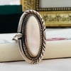 Rose Water Vintage Pink Mother of Pearl Ring