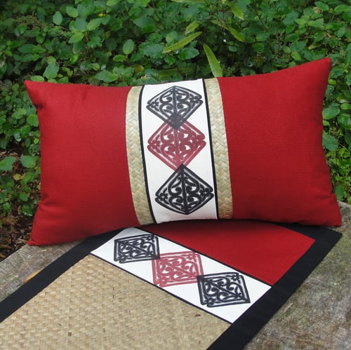 Image of Pā o te Hā cushion in linen