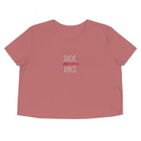 Image 3 of Ride.Race. Crop Tee (embroidered)