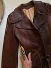 late 1960s North Beach Leather whipstitched fitted classic rocker jacket