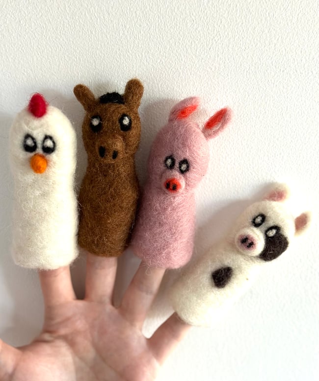 Felt finger puppets for hot sale sale