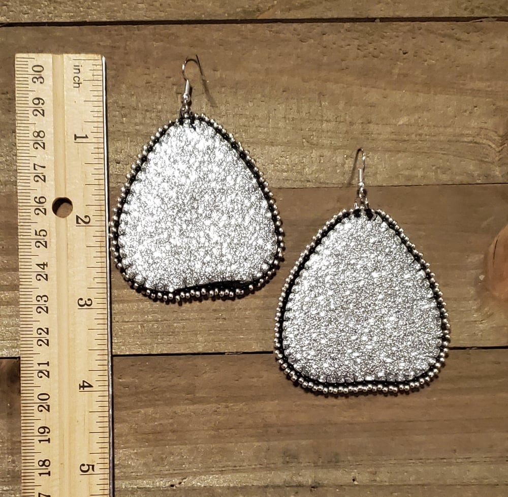 Image of Ouija Planchette Beaded Earrings 