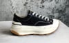 Touch ground trunk sole lace up sneaker black canvas 