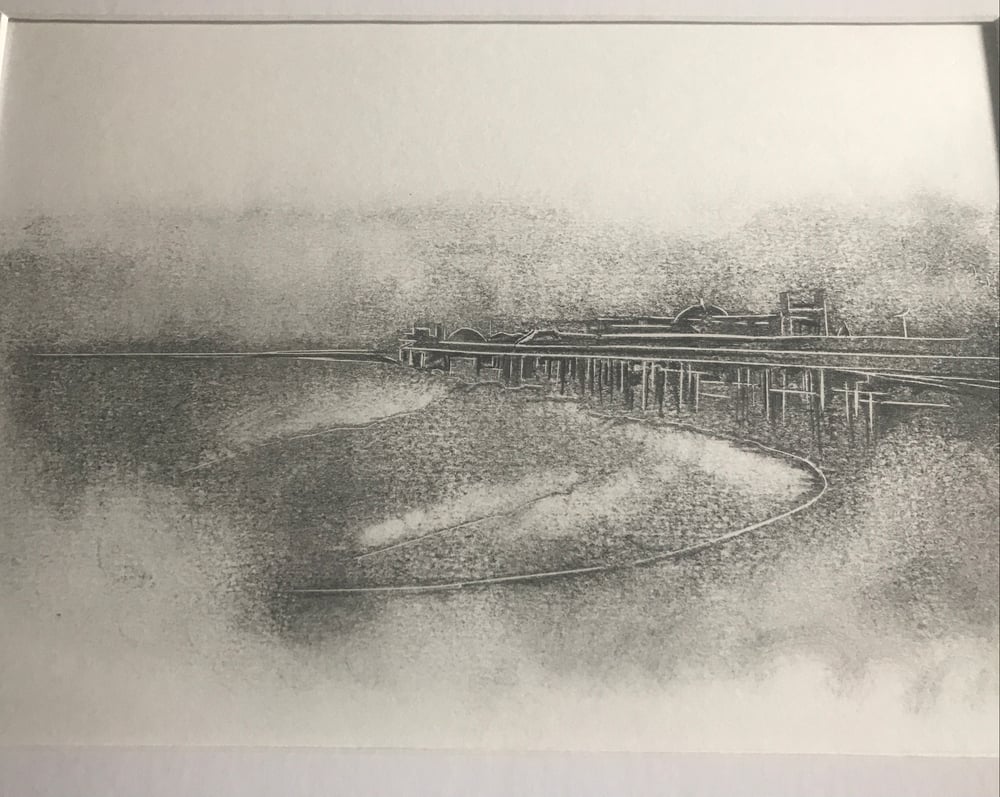 Image of lino / monotype of Brighton Pier limited VE