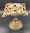 Antique Victorian Brass Trivet - Pedestal Stand