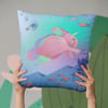 Fantasy Art Print Pillow Cover (22"X22") - Seabunny Adventures