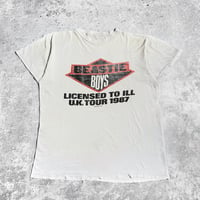 Image 1 of *Rare* Beastie Boys 1987 ‘License To Ill’ UK Tour White T-Shirt