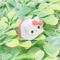 Image 2 of red bow kitty ceramic keycap