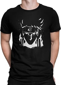  Kakashi Male Black T-Shirt