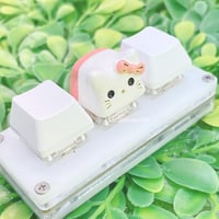 Image 5 of pink bow kitty ceramic keycap