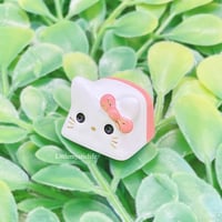 Image 1 of pink bow kitty ceramic keycap