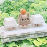 Image 5 of capybara with orange ceramic keycap 