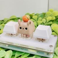 Image 5 of cute capybara with orange ceramic keycap