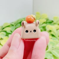 Image 3 of cute capybara with orange ceramic keycap