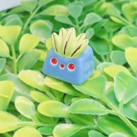 Image 2 of cute blue grass type ceramic keycap