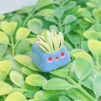 Image 3 of cute blue grass type ceramic keycap