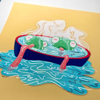 Image 3 of Bathhouse Frogs Art Print