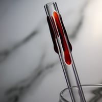 Image 2 of Set of 2 Blood Drip Glass Straws