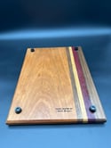 Cherry, Walnut, and Purple Heart Cutting Board