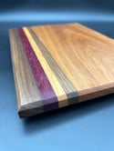 Cherry, Walnut, and Purple Heart Cutting Board