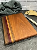 Cherry, Walnut, and Purple Heart Cutting Board