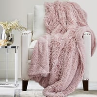 Throw Blanket, Soft Plush Reversible Shag and Sherpa, Warm Thick Throws for Bed, Comfy Washable Bed
