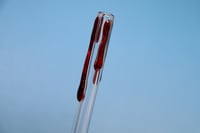 Image 4 of Set of 2 Blood Drip Glass Straws