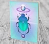 Scarab Notebook, 7.5" X 10" - 'Cosmic Crystal Scarab' art on cover