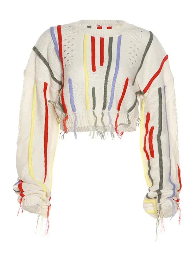 Image of Tassel Knit Crop Top