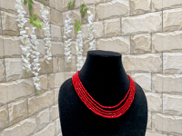 Image 3 of Regal Ruby Crystal Bead Necklace 