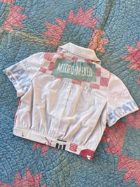 Image 2 of Purina Checkers button up blouse MEDIUM