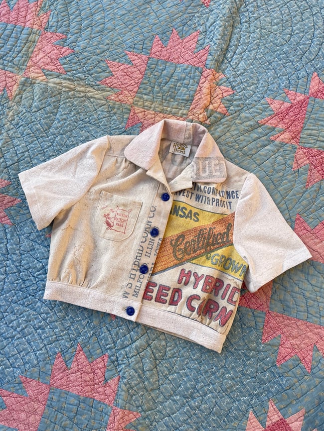 Crow’s button up blouse LARGE