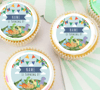 PERSONALISED Pre-cut Birthday DINOSAUR PARTY Toppers / Cupcake Cookie Cake Edible Topper