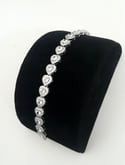 Silver Crystal Heart Braclet 