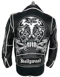 Image 1 of Marc Vachon Custom Keybone Leather Jacket Black Diamonds! 
