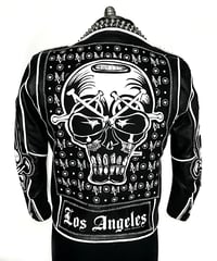 Image 1 of Marc Vachon Custom EvilEyes Monogram Leather Jacket