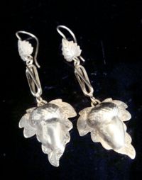 Image 1 of EDWARDIAN VICTORIAN 9CT YELLOW GOLD LARGE ACORN DROP EARRINGS 4.2G