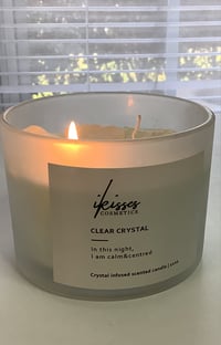 Crystal infused scented 11oz candle 