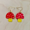 Metal Mushroom Earrings