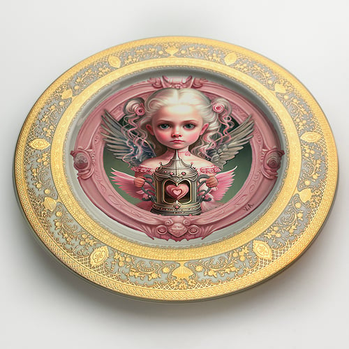 Image of ANAEL - Valentine's Day - Fine China Plate - #0738 SPECIAL EDITION