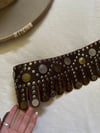 1960s massive MOROCCAN studded leather coin belt