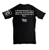 Image 2 of 'Peaceful Warrior' rashguard.