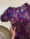late 1960s paisley velvet MOD minni dress
