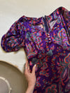 late 1960s paisley velvet MOD minni dress