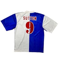 Image 2 of Blackburn Home Shirt 1996 - 1998 (XL) Sutton 9