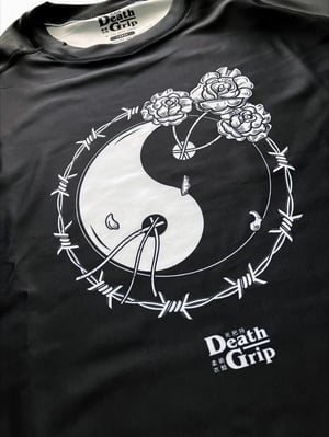 Image of 'Peaceful Warrior' rashguard.