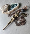 Goddess Spoon Brass Necklace