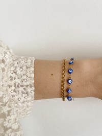 Image 1 of Bracelet Chaine Oeil bleu 
