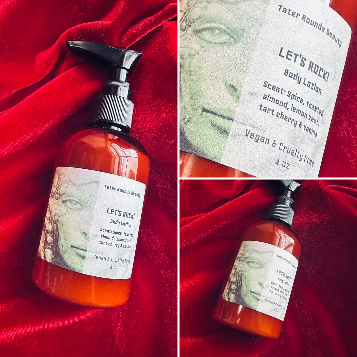 Image of Let’s Rock -  Vegan Body Lotion - Handmade Vegan Rich Scent Smooth Skin - Goth Gothic - Witchy  
